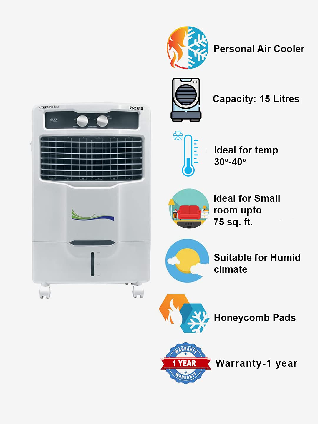 voltas personal cooler alfa 15 15l