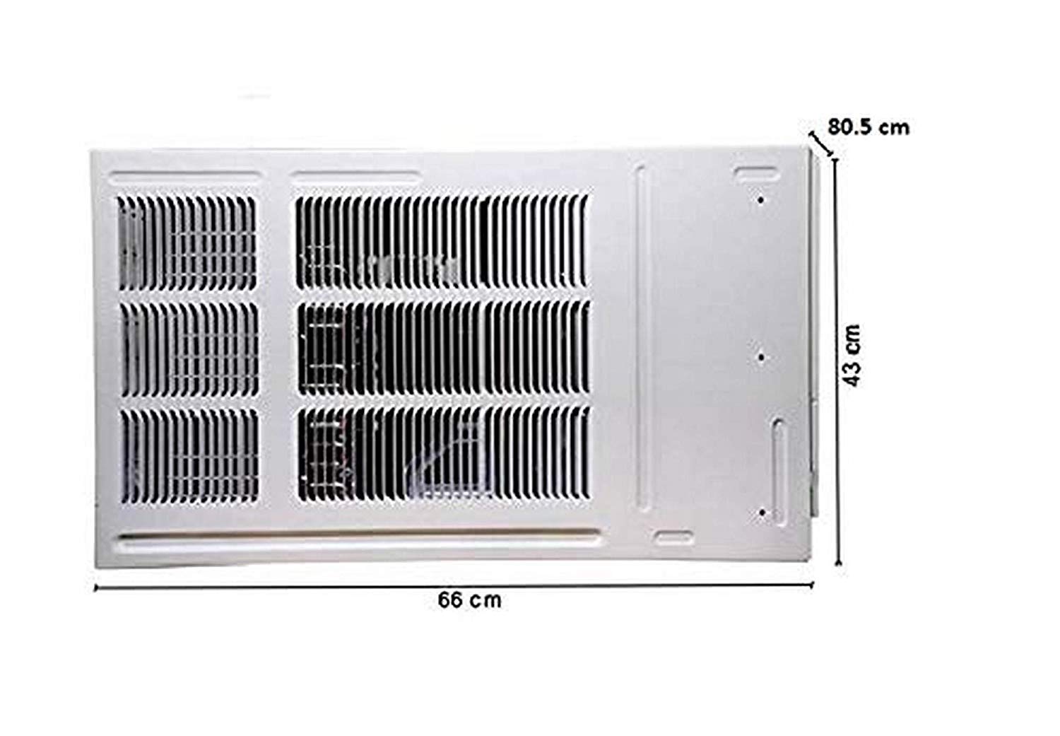 size of 2 ton window ac