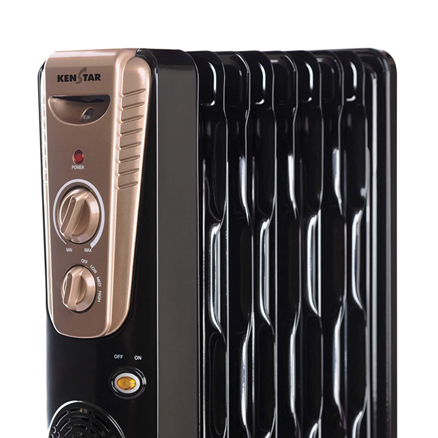 Candes 2400W 9 Fins Black OFR Room Heater with PTC Radiator Fan, 9FINOFRH1CC