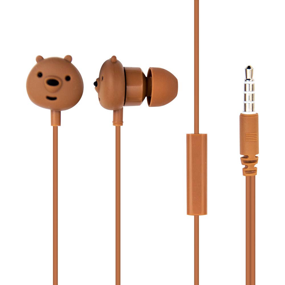 MINISO We Bare Bears in Ear Wired Headphones with Microphone