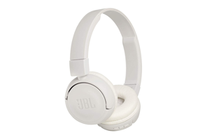 JBL T460BT by Harman Wireless On Ear Headphones with Mic Pure Bass Portable Lightweight Flat Foldable Voice Assistant Support for Mobiles White