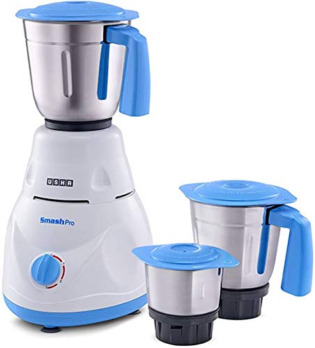 USHA Smash Pro Mixer Grinder 500W 3 Jars Multicolour