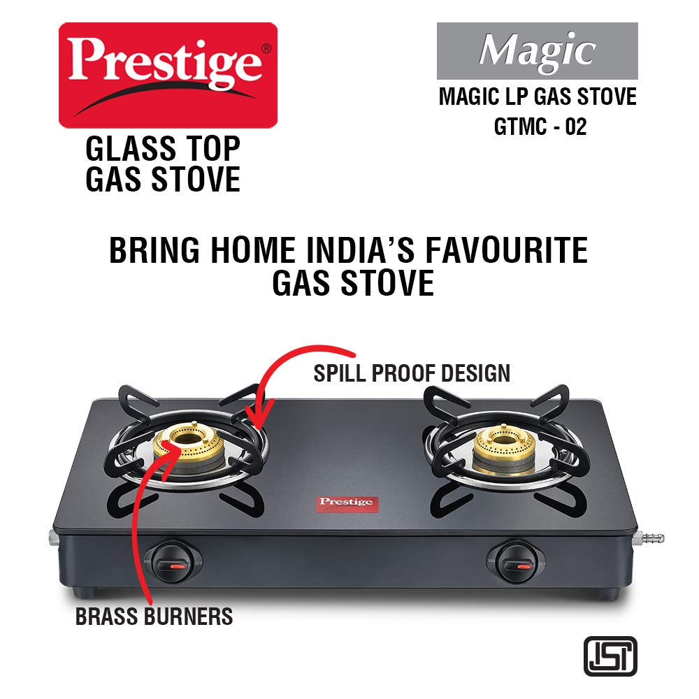 prestige iris 2 burner gas stove