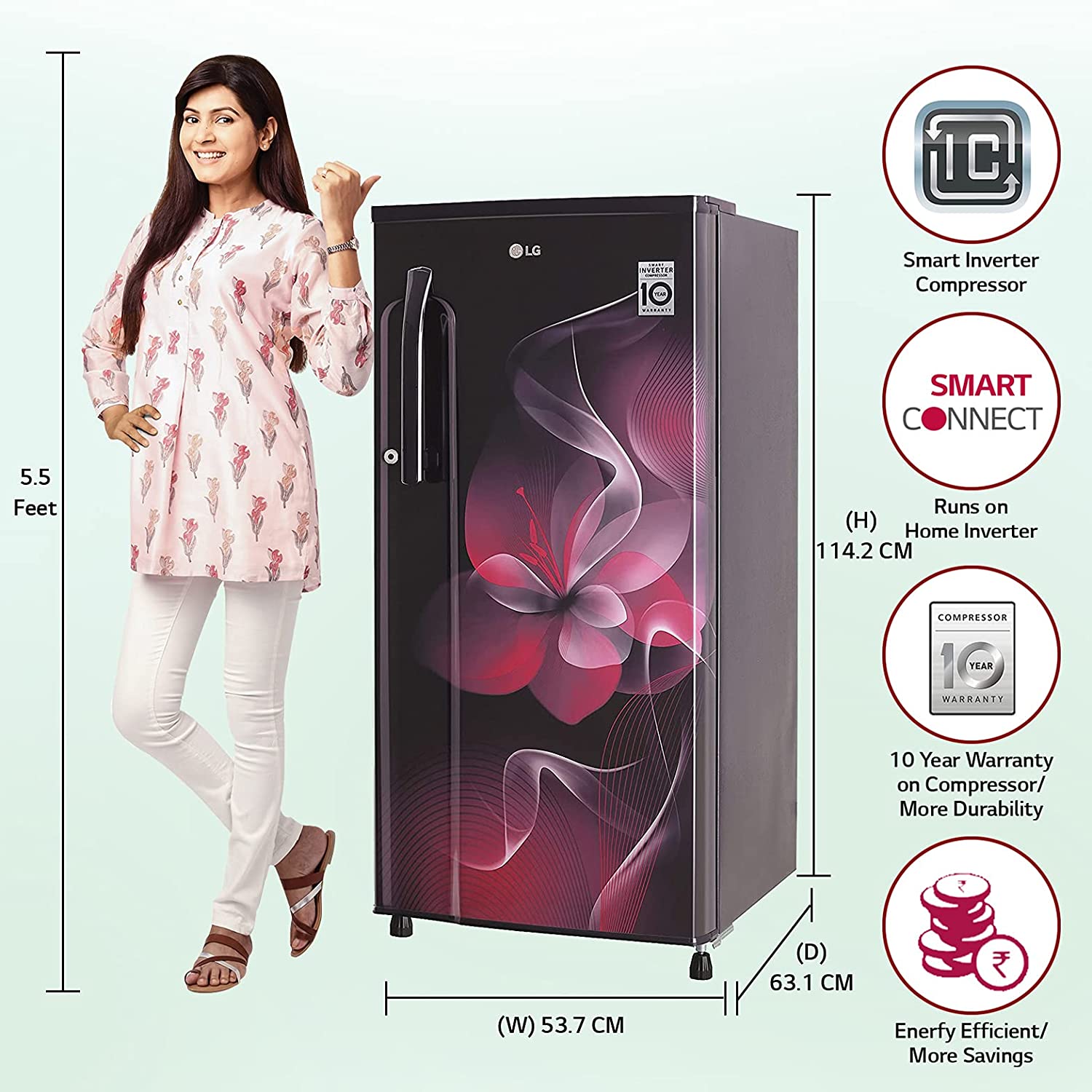 lg fridge 188 litre 3 star price