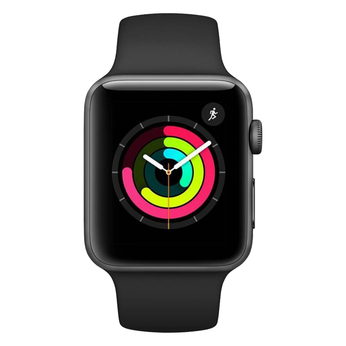 Apple Watch Series 3 Smartwatch (GPS, 38mm) (Ambient Light Sensor,  MTF02HN/A, Space Grey/Black, Sport Band)