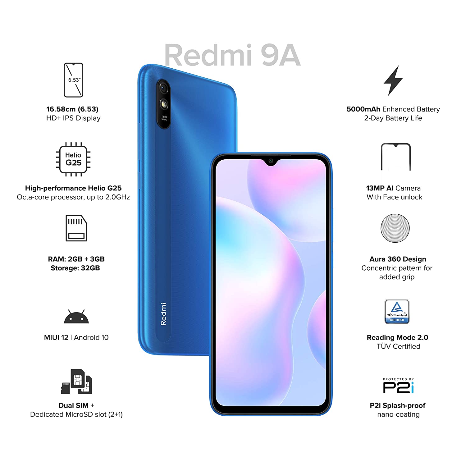 redmi 9a ram and storage