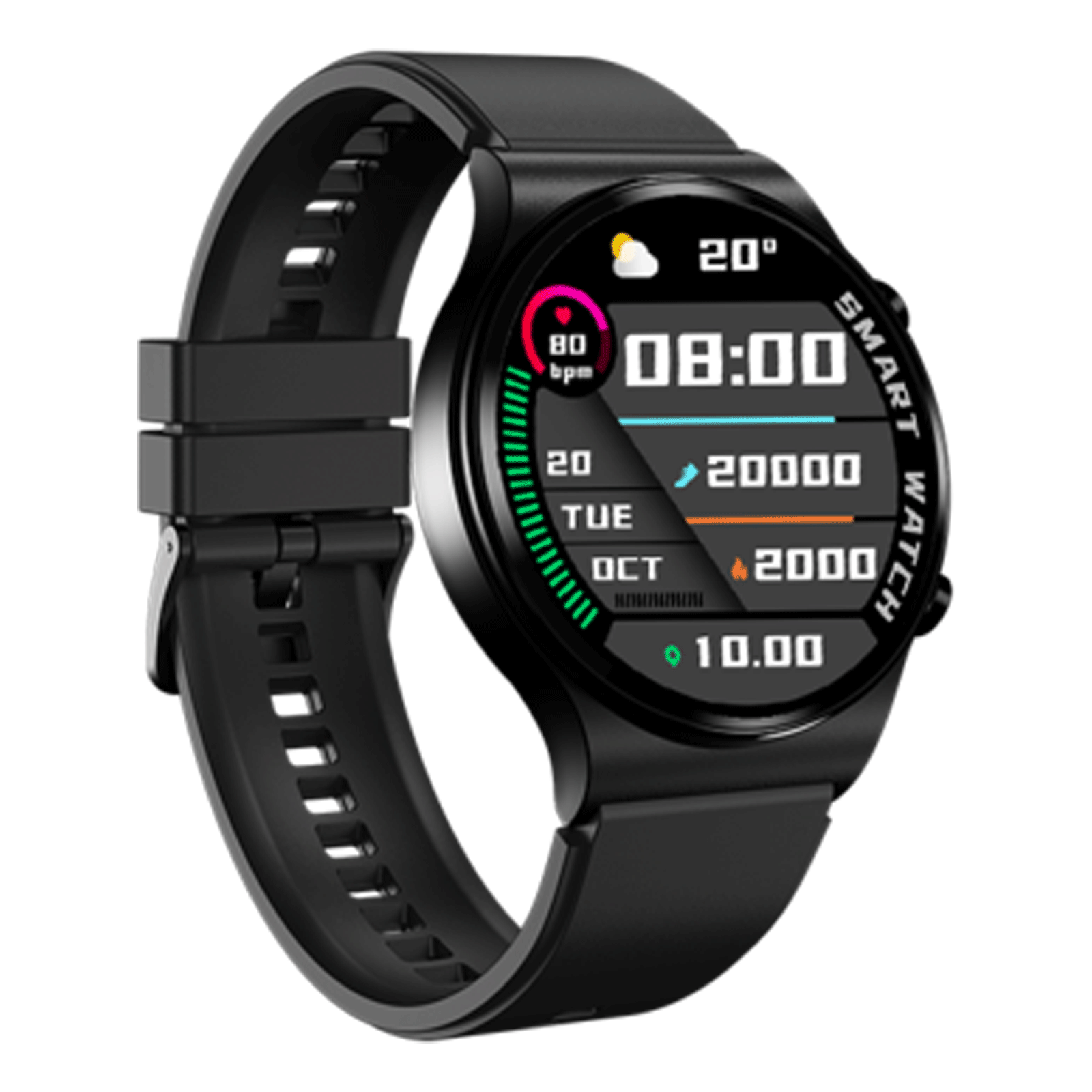 Polaroid round carbon full cheap touch active smart watch specs