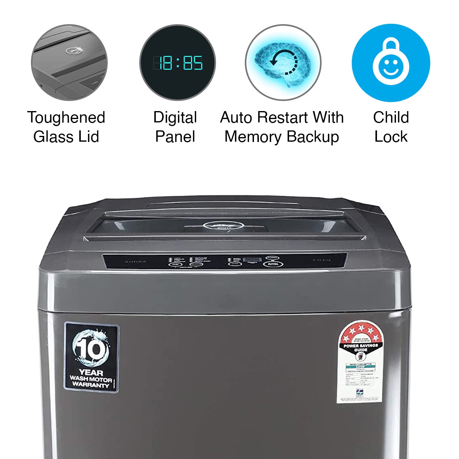 godrej toughened glass washing machine